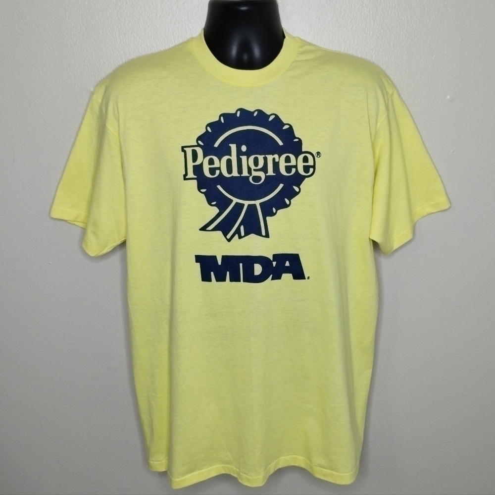 VINTAGE 90s pedigree K9 walk mend XL t-shirt single stitch made in USA hanes new